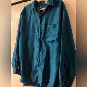 Fenn Wright Manson Teal Button-Up Dress Shirt